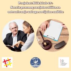 Počeo sa radom Servis pravnog savjetovališta u okviru projekta „Klik klub 67+“